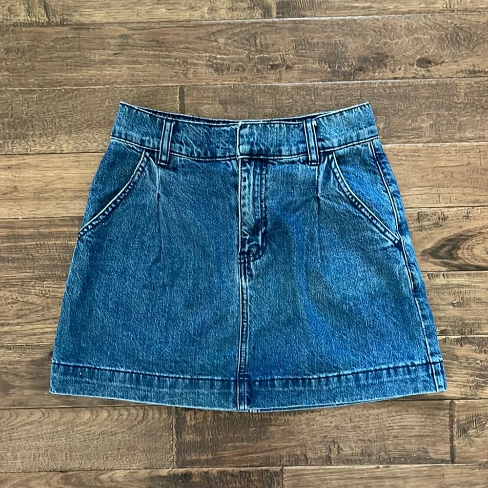 We the Free Skirt Jade Mini A-line Denim Jean Skirt (missing belt) Size 24